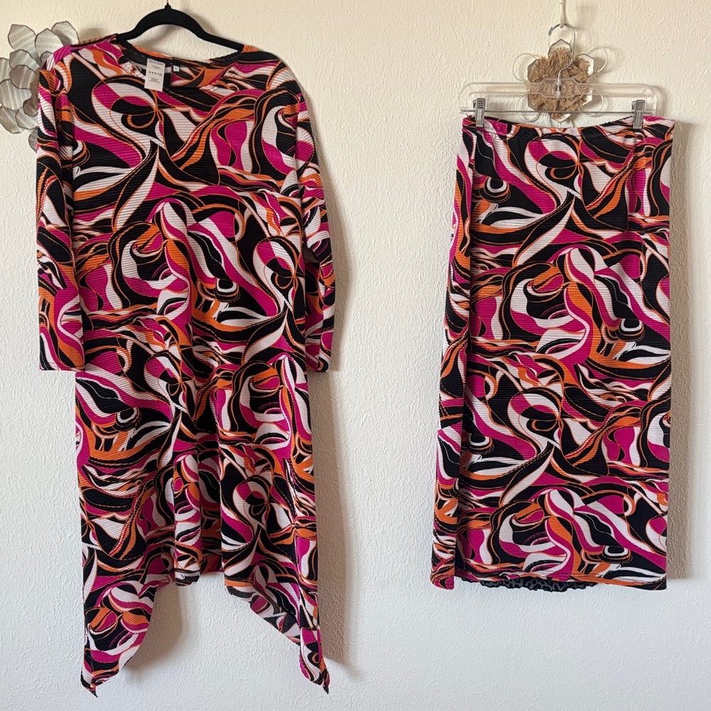 Pins & Needles Pink and Orange Skirt Set